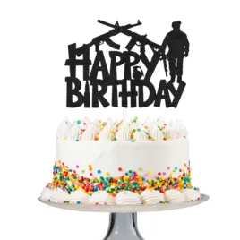 topper-happy-birthday-czarny-zolnierz-karabin-urodziny-dekoracja-party