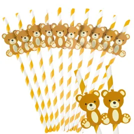 slomki-papierowe-biale-brazowe-jednorazowe-mis-urodziny-party-dekoracja