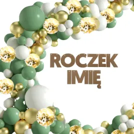 girlanda-balonowa-roczek-zlote-zielone-biale-baner-imie-dekoracja