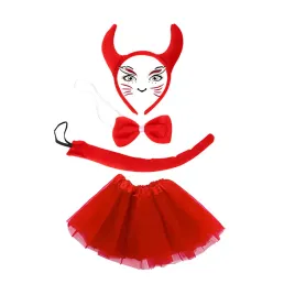 stroj-kotka-czerwony-spodnica-spodniczka-kostium-karnawal-halloween-party