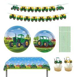 talerze-obrus-slomki-papierowe-farma-traktor-zwierzeta-wies-urodziny-zestaw