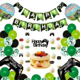 balony-gracz-zestaw-xxl-zielone-pad-banner-lateksowe-urodziny-dekoracje