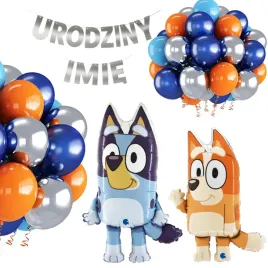 balony-bluey-i-bingo-zestaw-xxl-banner-imie-niebieskie-pomaranczowe-balon