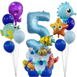 balony-foliowe-niebieskie-cyfra-5-zwierzeta-morskie-dekoracja-zestaw-party