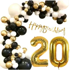 girlanda-balonowa-balony-zlote-czarne-biale-20-urodziny-dekoracja-party