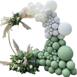 balony-na-urodziny-zielone-biale-szare-girlanda-balonowa-scianka-zestaw-luk