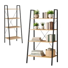 regal-drabina-4-polki-szafka-na-ksiazki-do-salonu-industrialna-loft