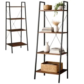 regal-drabina-4-polki-szafka-na-ksiazki-do-salonu-industrialna-loft