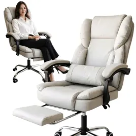 fotel-obrotowy-biurowy-krzeslo-biurowe-slim-podnozek-krem-ekoskora