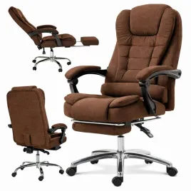 fotel-obrotowy-biurowy-krzeslo-biurowe-boss-slim-podnozek-braz-material