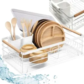 suszarka-do-naczyn-czarna-stojaca-ociekacz-duza-jednopoziomowa-biala