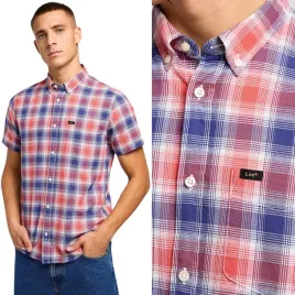 lee-button-down-poppy-bawelniana-koszula-w-krate-krotki-rekaw-regular-m