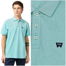 wrangler-refined-polo-shirt-teal-zielona-bawelniana-polowka-male-logo-l