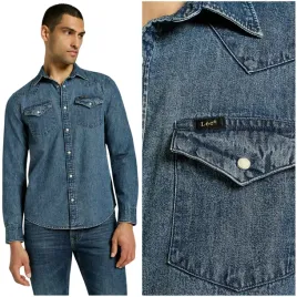 lee-regular-western-shirt-green-aura-dzins-ciemna-meska-koszula-jeansowa-s