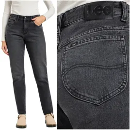 lee-rider-jeans-black-szare-lekko-zwezane-damskie-spodnie-jeansowe-w30-l33