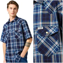 wrangler-ss-western-shirt-flamingo-indigo-bawelniana-koszula-krotki-rekaw-m