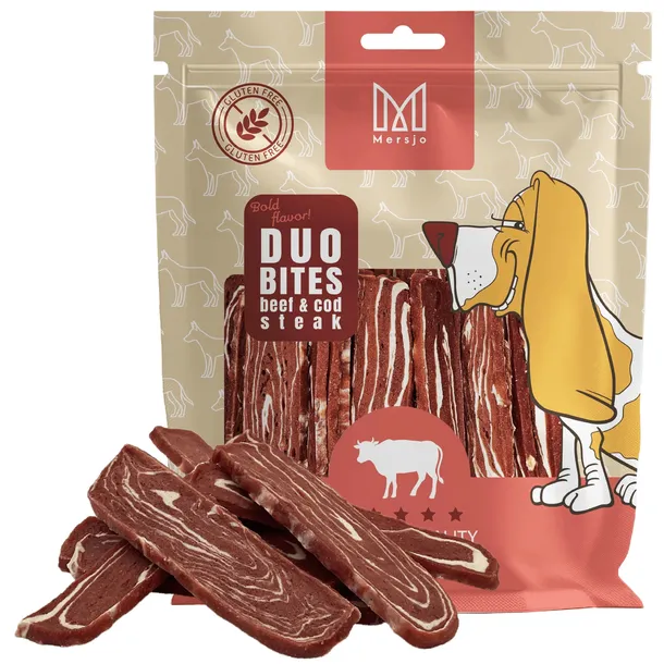 Przysmak dla psa Duo Smaków - Stek Wołowy z Dorszem Mersjo 300g