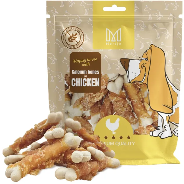 MERSJO kostki wapienne z kurczakiem 500g naturalny przysmak bez zbóż