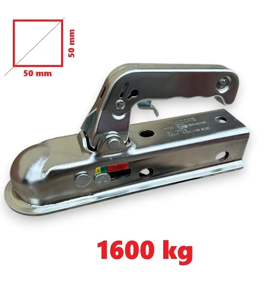 Zaczep na hak 1600 kg DMC - kwadrat 50x50 - homologacja - Ol-Mot