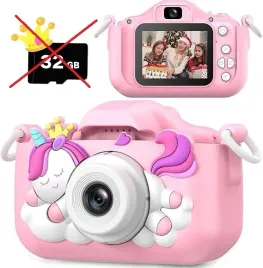 hoomoon-aparat-dla-dzieci-32gb-12mp-gry-ramki-ekran-lcd-1080p-rozowe