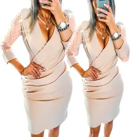 sukienka-na-wesele-bezowa-elegancka-wizytowa