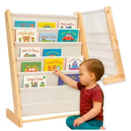 polka-na-ksiazki-dla-dzieci-drewniana-6-polek-kieszeni-montessori-organizer