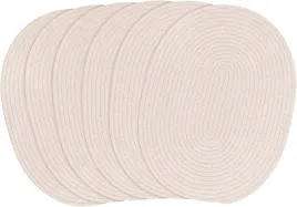 fanquare-owalne-tkane-podkladki-zestaw-6-bezowych-bawelnianych-podkladek