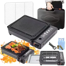 Zdjęcie produktu GRILL NA KARTUSZE GAZOWE KUCHENKA GAZOWA TURYSTYCZNY PRZENOŚNY Z PATELNIĄ