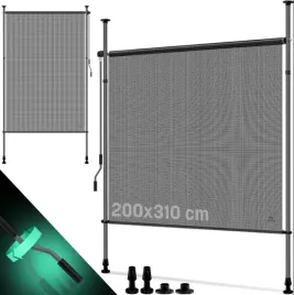 kesser-markiza-pionowa-200x310cm-z-korba-bez-wiercenia-antracyt-transparent
