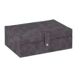 etui-pudelko-na-bizuterie-i-zegarki-relaxdays-organizer-szary