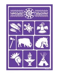 zestaw-4-arkuszy-szablonow-do-makijazu-indianie-wrozki-jednorozce-3
