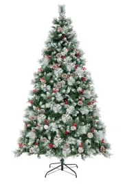 costway-180cm-sztuczna-choinka-led-z-szyszkami-i-czerwonymi-jagodami