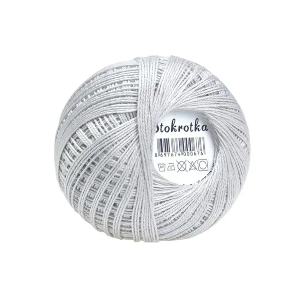 Kordonek STOKROTKA popiel 322 - 100% Bawełna - 200 metrów / 30 gr.