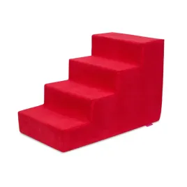 schodki-dla-malego-pieska-4-stopnie-nubuk-czerwony