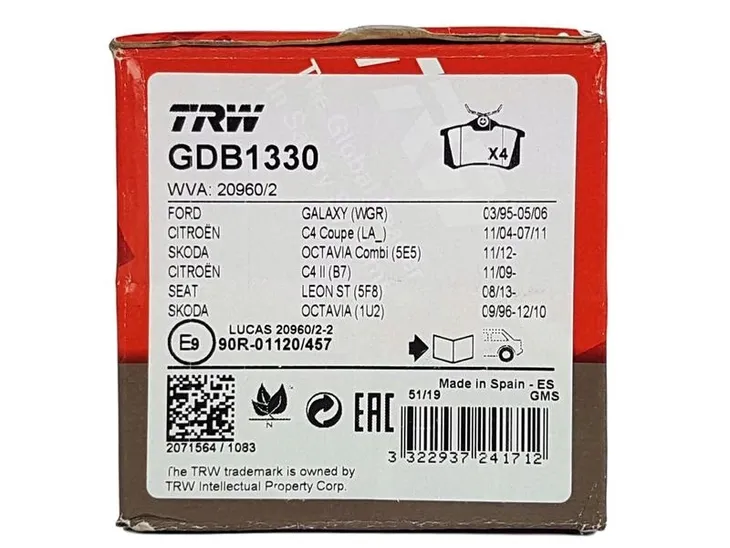 trw-klocki-hamulcowe-tyl-kpl-gdb1330-jakosc-czesci-zgodnie-z-gvo-q-oryginal-z-logo-producenta-czesci-oem-oes