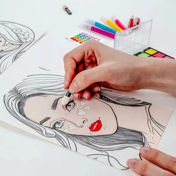 kolorowanka-plansze-make-up-kidea-stan-nowy
