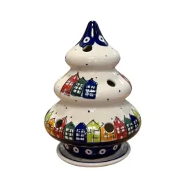 lampion-choinka-domki-ceramika-boleslawiec