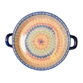 zapiekanka-kolorowe-kropki-ceramika-boleslawiec