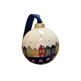 bombka-duza-domki-ceramika-boleslawiec