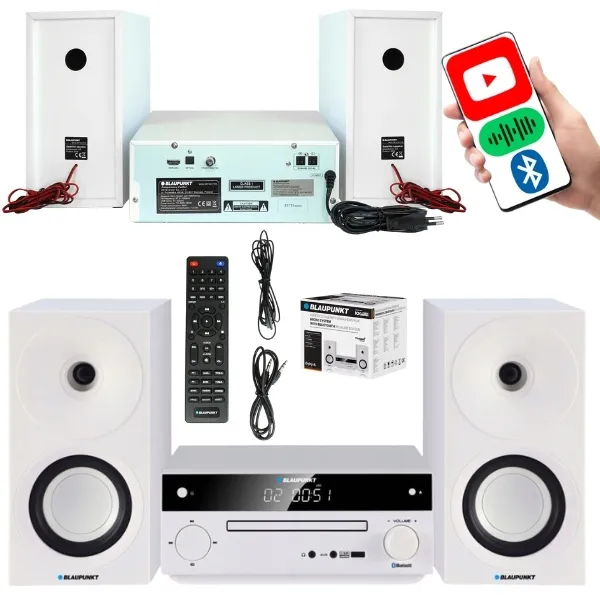 Mikrowieża Blaupunkt MS30.2BT EDITION Bluetooth CD USB HDMI ARC Pilot wieża