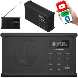 czarne-radio-przenosne-dab-blaupunkt-dr3bk-dab-fm-zegar-alarm-bluetooth