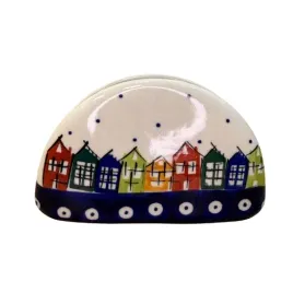 serwetnik-domki-ceramika-boleslawiec