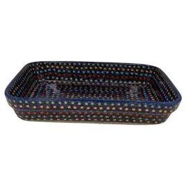 polmisek-prostokatny-kolorowe-kropki-boleslawiec