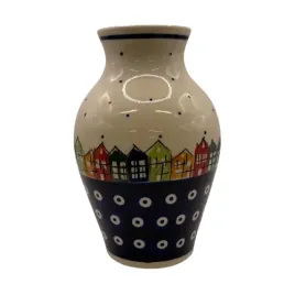 wazon-smukly-17-cm-domki-ceramika-boleslawiec