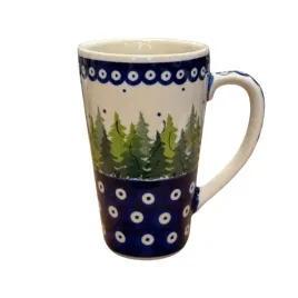 kubek-latte-choinki-ceramika-boleslawiec-400-ml