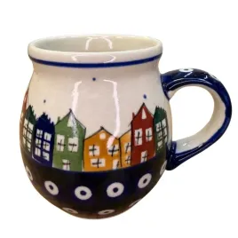 kubek-czeski-domki-ceramika-boleslawiec-320-ml