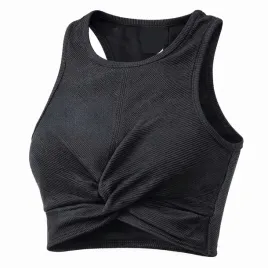 y9684-top-sportowy-damski-onzie-front-twist-crop-czarny-rib-s-m