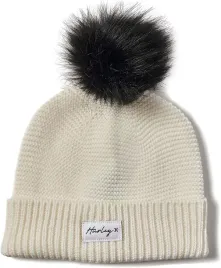 y9892-czapka-damska-hurley-candace-pom-beanie-biala-rozmiar-uniwersalny