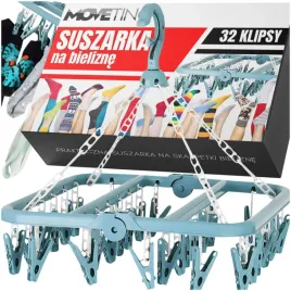 praktyczna-suszarka-na-skarpetki-bielizne-ubrania-wieszak-32x-klipsy-zestaw