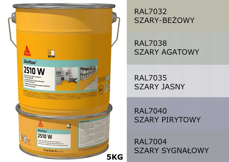 5kg ŻYWICA na posadzki dwuskładnikowa farba epoksydowa Sikafloor 2510W 7038